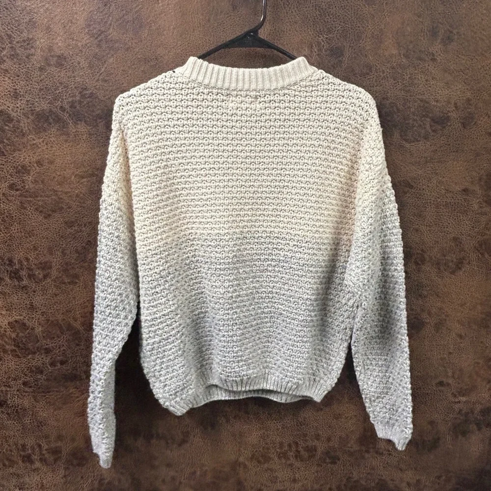 Universal Thread Medium Ombre Cream unisex Sweater Long‎ Sleeve Crocheted